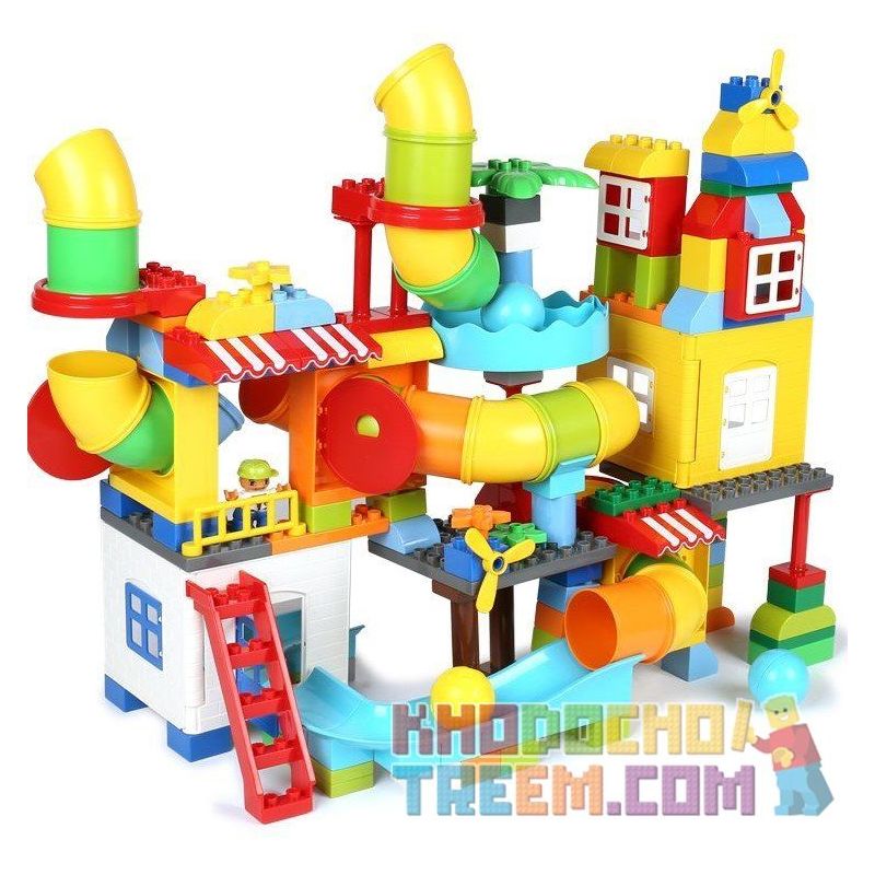 Feelo 1625 Xếp hình kiểu LEGO Duplo Particle pipe slide building blocks boys and girls Khối ống trượt xây dựng khối chàng trai và cô gái 150 khối Feelo 1625 Xếp hình kiểu LEGO Duplo Particle pipe slide building blocks boys and girls Khối ống trượt xây dựng khối chàng trai và cô gái 150 khối