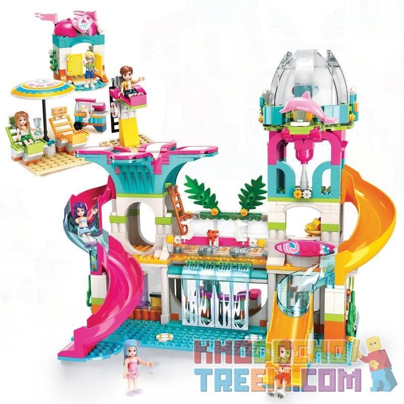 Enlighten 2022 Qman 2022 KEEPPLEY 2022 Xếp hình kiểu Lego FRIENDS Cherry Công viên nước 828 khối Enlighten 2022 Qman 2022 KEEPPLEY 2022 Xếp hình kiểu Lego FRIENDS Cherry Công viên nước 828 khối