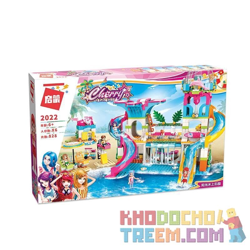Enlighten 2022 Qman 2022 non  CÔNG VIÊN NƯỚC bộ đồ chơi xếp lắp ráp ghép mô hình  CHERRY Các Bạn Gái 828 khối