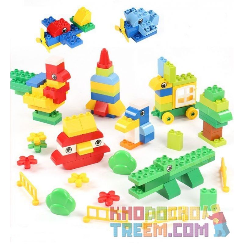 Feelo 1622A Xếp hình kiểu LEGO Duplo Creative puzzle xếp hình sáng tạo 125 khối Feelo 1622A Xếp hình kiểu LEGO Duplo Creative puzzle xếp hình sáng tạo 125 khối