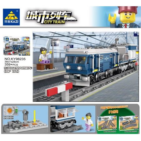 Kazi KY98235 98235 non  ĐẦU MÁY DIESEL DF 11Z bộ đồ chơi xếp lắp ráp ghép mô hình Trains CITY TRAIN Tàu Hỏa 359 khối