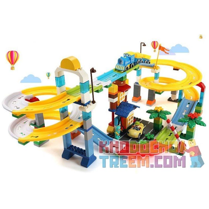 Feelo 1660D Xếp hình kiểu LEGO Duplo roller coaster tàu lượn siêu tốc 200 khối Feelo 1660D Xếp hình kiểu LEGO Duplo roller coaster tàu lượn siêu tốc 200 khối