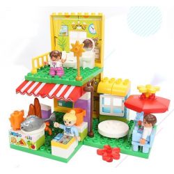 FEELO 1629 Xếp hình kiểu    Children's Kitchen Lắp Ráp Nhà Bếp Trẻ Em 83 khối
