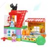 FEELO 1629 Xếp hình kiểu    Children's Kitchen Lắp Ráp Nhà Bếp Trẻ Em 83 khối