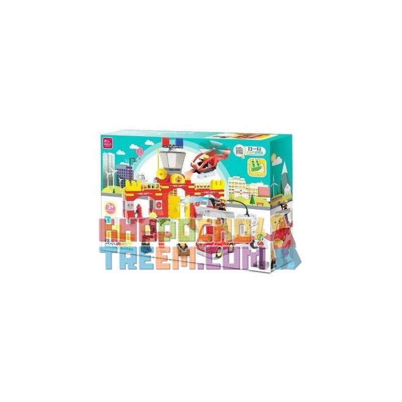 FEELO 1661D Xếp hình kiểu    City ​​fire Brigade đội Cứu Hỏa Thành Phố 118 khối
