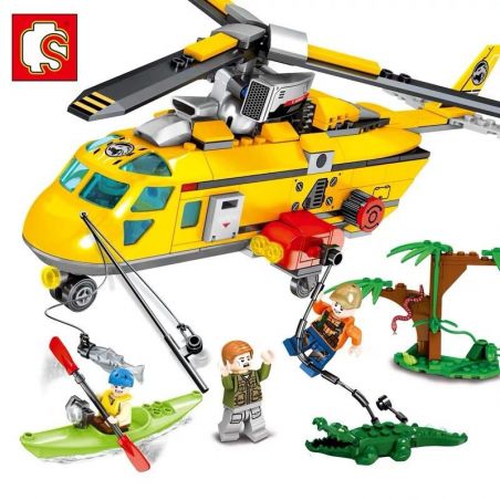 SEMBO 603030 non  TRỰC THĂNG CỨU HỘ bộ đồ chơi xếp lắp ráp ghép mô hình Rescue Team Đội Cứu Hộ 324 khối