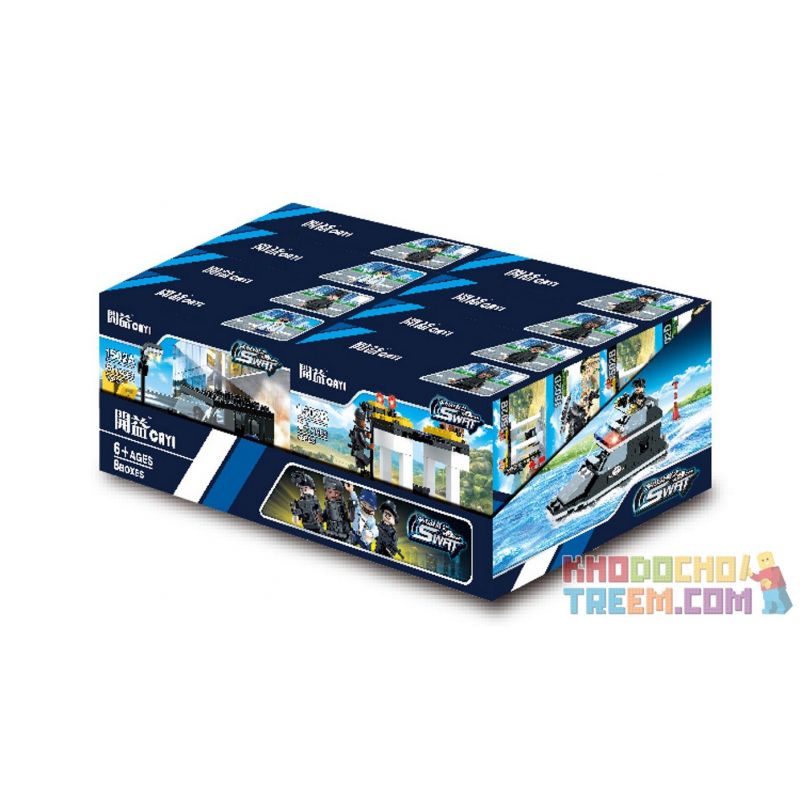 CAYI 1502 Xếp hình kiểu  SWAT SPECIAL FORCE 4 In 1 Van, Command Post, Boat, Helicopter 4 Trong 1 Van, Bộ Chỉ Huy, Thuyền, Máy Bay Trực Thăng 321 khối