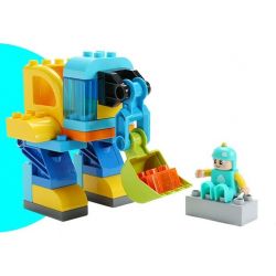 FEELO 1614 Xếp hình kiểu    Excavator Robot Assembly Lắp Ráp Robot Máy Xúc 36 khối