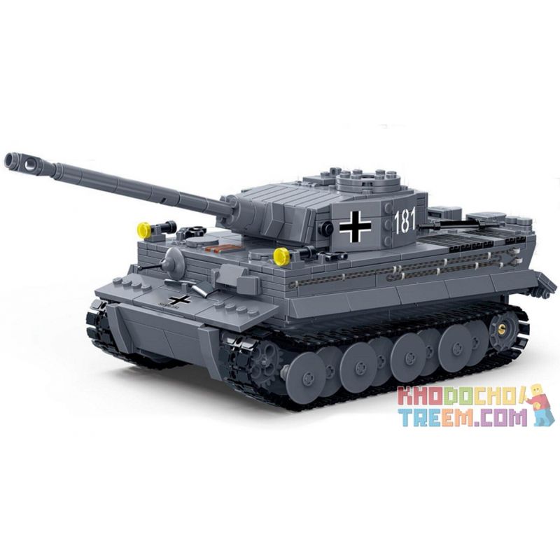GUDI 6104 Xếp hình kiểu Lego Creator German King Tiger I Tank Tiger Tank Xe Tăng Tiger 1010 khối