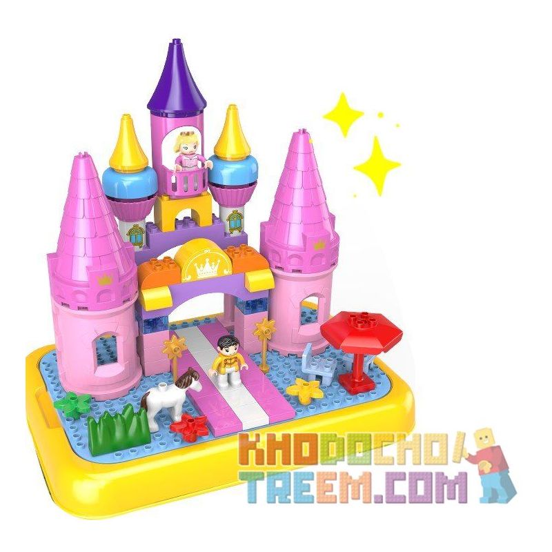 FEELO 1617 Xếp hình kiểu    Castle Of Princess Sleeping In The Forest Lâu đài Của Công Chúa Ngủ Trong Rừng 67 khối