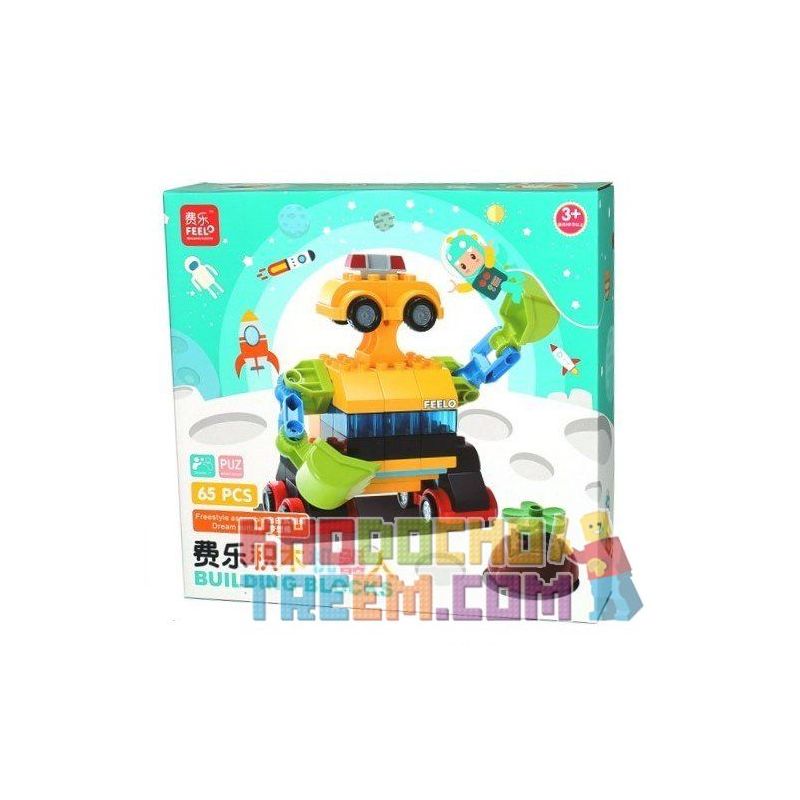FEELO 1607 Xếp hình kiểu    Alien Robot Wall - E Robot Ngoài Hành Tinh Wall - E 65 khối