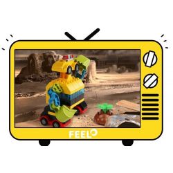 FEELO 1607 Xếp hình kiểu    Alien Robot Wall - E Robot Ngoài Hành Tinh Wall - E 65 khối