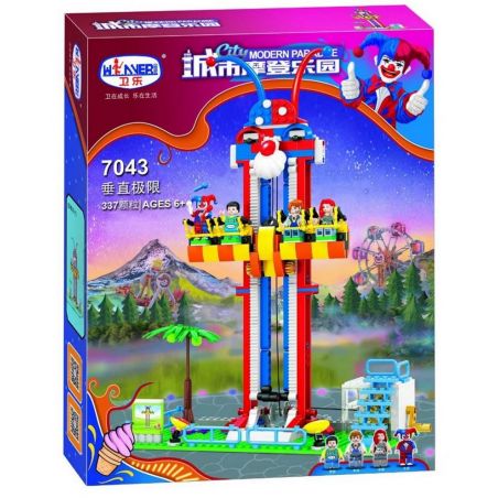 Winner 7043 non  TRÒ CHƠI CẢM GIÁC MẠNH bộ đồ chơi xếp lắp ráp ghép mô hình City Modern Paradise Thành Phố Thiên Đường Hiện Đại 337 khối
