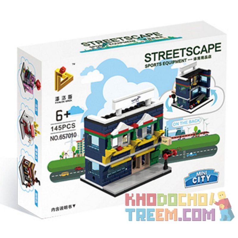 PanlosBrick 657010 Panlos Brick 657010 non  CỬA HÀNG ĐỒ THỂ THAO bộ đồ chơi xếp lắp ráp ghép mô hình Mini Modular STREETSCAPE Đường Phố Thu Nhỏ 145 khối