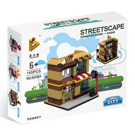 PanlosBrick 657011 Panlos Brick 657011 non  CỬA HÀNG TRANG ĐIỂM bộ đồ chơi xếp lắp ráp ghép mô hình Mini Modular STREETSCAPE Đường Phố Thu Nhỏ 145 khối