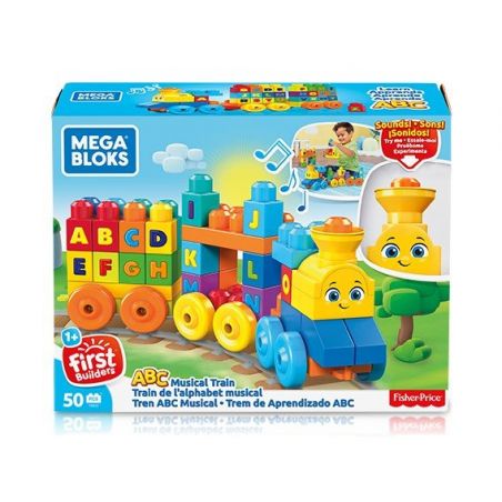  Mega Bloks Super Big Blocks On Trains Xếp hình Xếp Hình Khối Siêu Lớn Trên Tàu Hỏa 50 khối