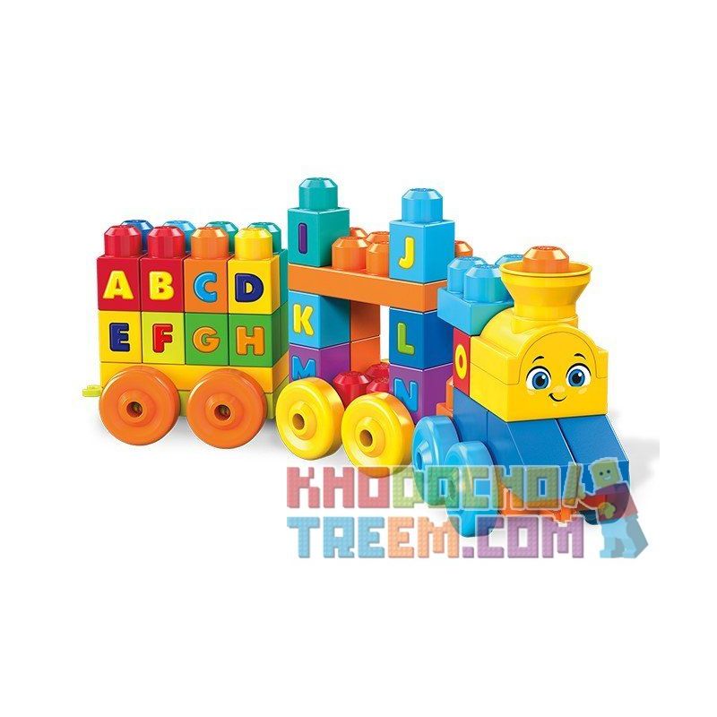  Mega Bloks Super Big Blocks On Trains Xếp hình Xếp Hình Khối Siêu Lớn Trên Tàu Hỏa 50 khối