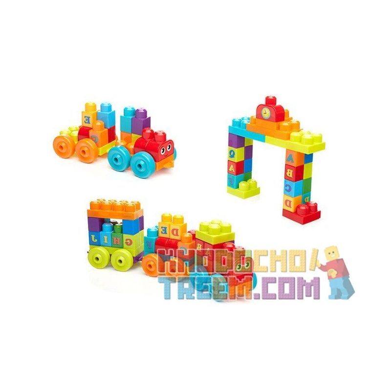  Mega Bloks Super Big Blocks On Trains Xếp hình Xếp Hình Khối Siêu Lớn Trên Tàu Hỏa 50 khối