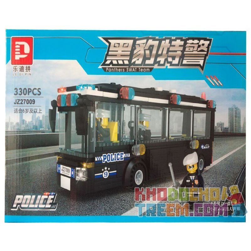 LE DI PIN 27009 Xếp hình kiểu  SWAT SPECIAL FORCE SWAT Bus Xe Bus SWAT 330 khối