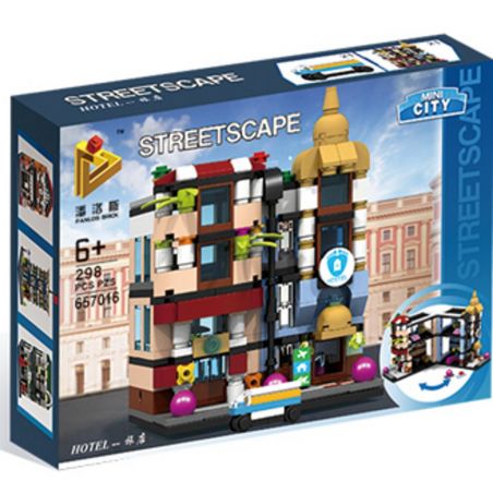 PanlosBrick 657016 Panlos Brick 657016 non  NHÀ TRỌ bộ đồ chơi xếp lắp ráp ghép mô hình Mini Modular STREETSCAPE Đường Phố Thu Nhỏ 310 khối