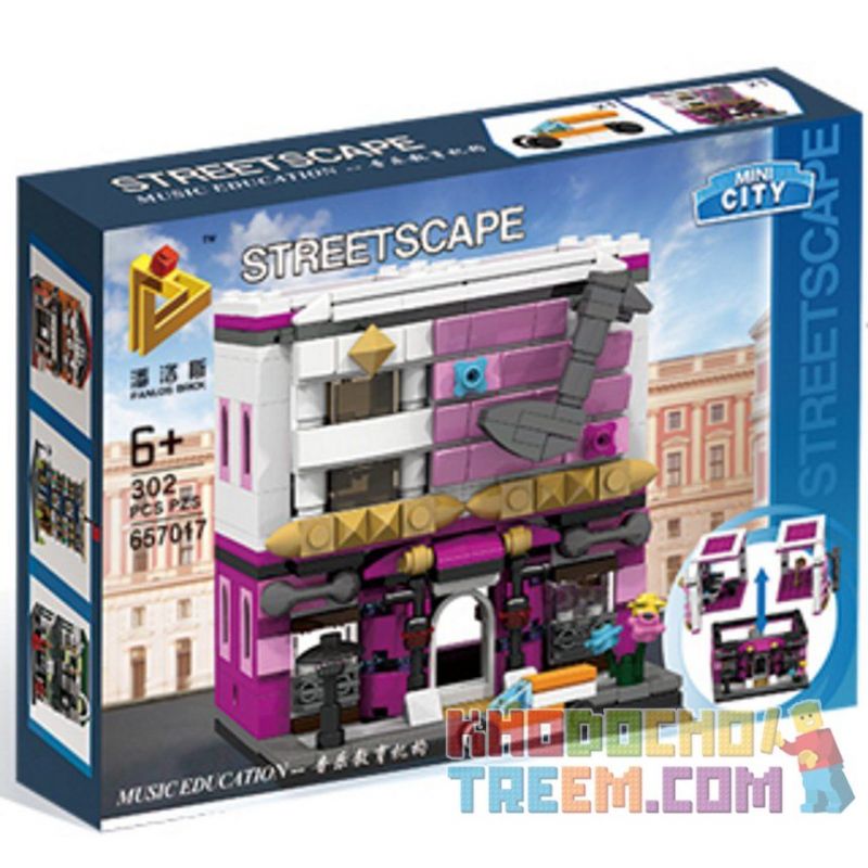 PanlosBrick 657017 Panlos Brick 657017 non  NHÀ HÁT bộ đồ chơi xếp lắp ráp ghép mô hình Mini Modular STREETSCAPE Đường Phố Thu Nhỏ 310 khối