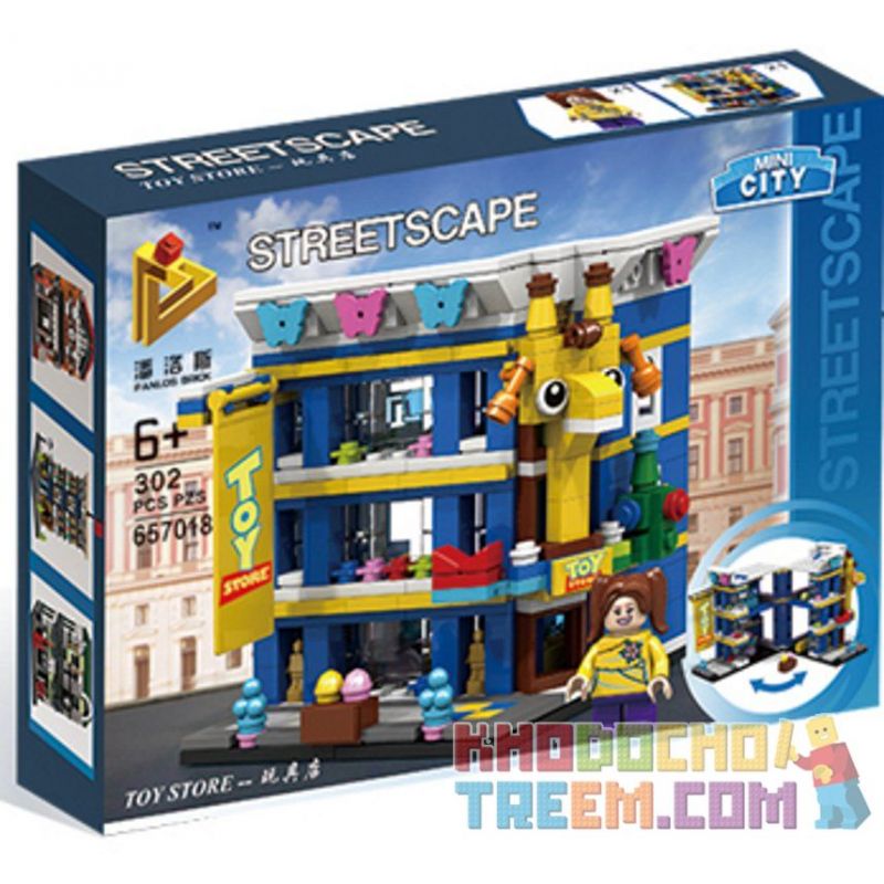 PanlosBrick 657018 Panlos Brick 657018 non  CỬA HÀNG ĐỒ CHƠI bộ đồ chơi xếp lắp ráp ghép mô hình Mini Modular STREETSCAPE Đường Phố Thu Nhỏ 310 khối