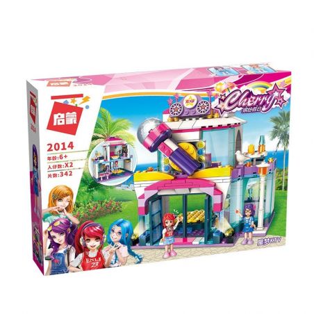 Enlighten 2014 Qman 2014 non  TIỆM KARAOKE CỦA CHERRY bộ đồ chơi xếp lắp ráp ghép mô hình Cô Nàng Ngọt Ngào 342 khối