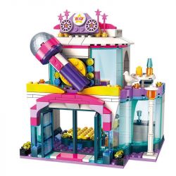 Enlighten 2014 Qman 2014 non  TIỆM KARAOKE CỦA CHERRY bộ đồ chơi xếp lắp ráp ghép mô hình Cô Nàng Ngọt Ngào 342 khối