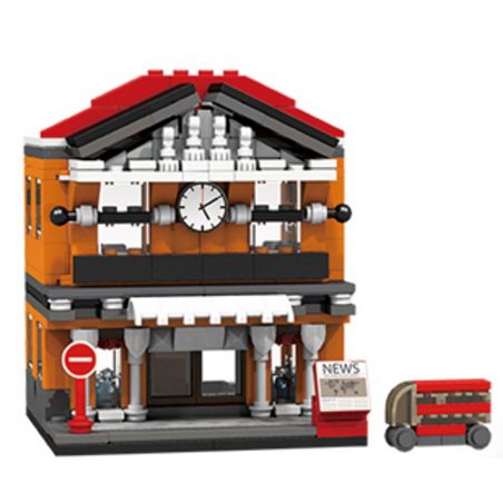 PanlosBrick 657013 Panlos Brick 657013 non  NHÀ GA bộ đồ chơi xếp lắp ráp ghép mô hình Mini Modular STREETSCAPE Đường Phố Thu Nhỏ 310 khối