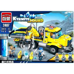 Enlighten 2407 Qman 2407 Xếp hình kiểu Lego KYANITE SQUAD Kyanite Squad Kyanite Transporter Slim Squad Slim Collector Xe Cần Cẩu Kyanite 309 khối