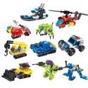Enlighten 2101 Qman 2101 non Lego 10 ĐỘI DI ĐỘNG SIÊU BIẾN THỂ bộ đồ chơi xếp lắp ráp ghép mô hình Transformers HYPERFUNCTION TACTICAL UNIT Robot Đại Chiến Người Máy Biến Hình 309 khối