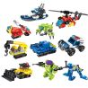 Enlighten 2101 Qman 2101 non  10 ĐỘI DI ĐỘNG SIÊU BIẾN THỂ bộ đồ chơi xếp lắp ráp ghép mô hình Transformers HYPERFUNCTION TACTICAL UNIT Robot Đại Chiến Người Máy Biến Hình 309 khối