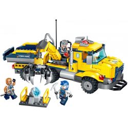 Enlighten 2407 Qman 2407 Xếp hình kiểu Lego KYANITE SQUAD Kyanite Squad Kyanite Transporter Slim Squad Slim Collector Xe Cần Cẩu Kyanite 309 khối