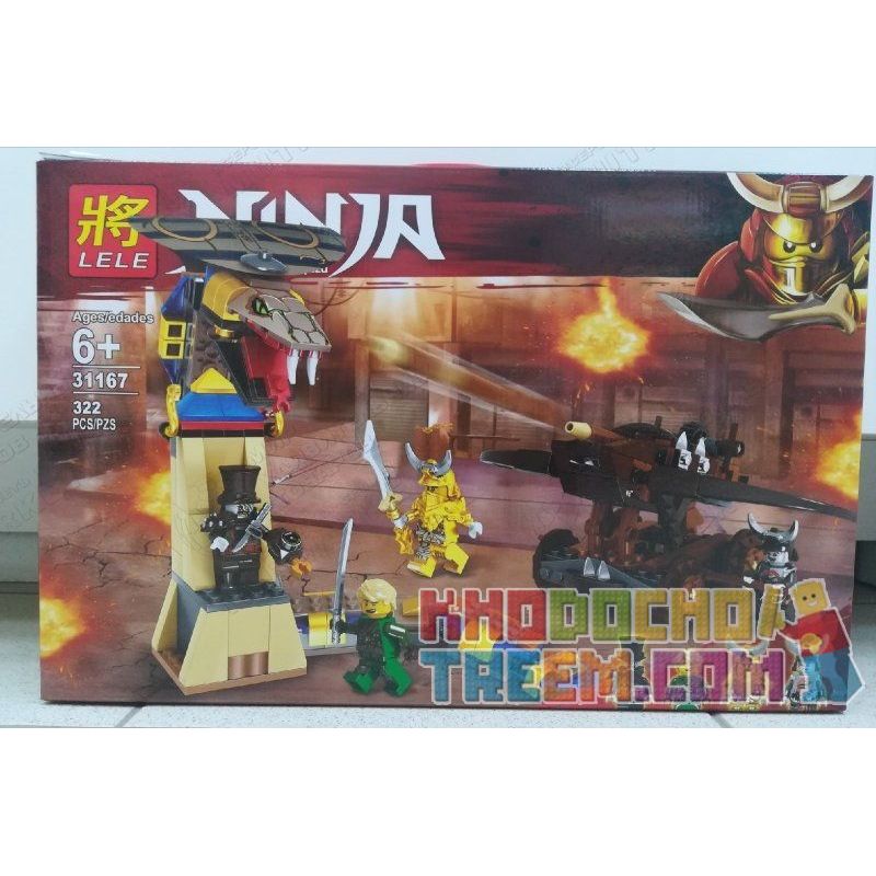 LELE 31167 non Lego RẮN VÀNG KHỔNG LỒ bộ đồ chơi xếp lắp ráp ghép mô hình The Lego Ninjago Movie NINJA MASTERS OF SPINJITZ Ninja Lốc Xoáy 322 khối