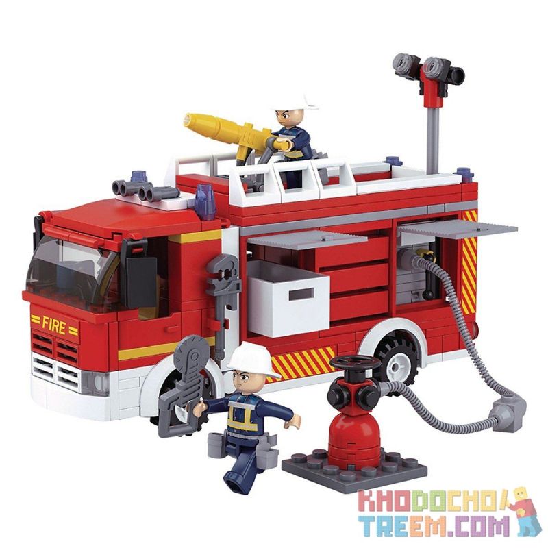 SLUBAN M38-B0626 B0626 0626 M38B0626 38-B0626 non Lego XE CỨU HỎA JUG bộ đồ chơi xếp lắp ráp ghép mô hình Fire Rescure WATER TANKER FIRE TRUCK 343 khối