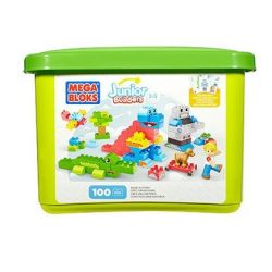  Mega Bloks Mega Bloks CYR23 Junior Builders Build-A-Story , Multi Color Xếp hình Xếp Hình 100 Khối Các Động Vật 100 khối