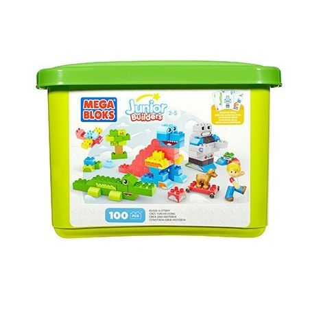  Mega Bloks Mega Bloks CYR23 Junior Builders Build-A-Story , Multi Color Xếp hình Xếp Hình 100 Khối Các Động Vật 100 khối