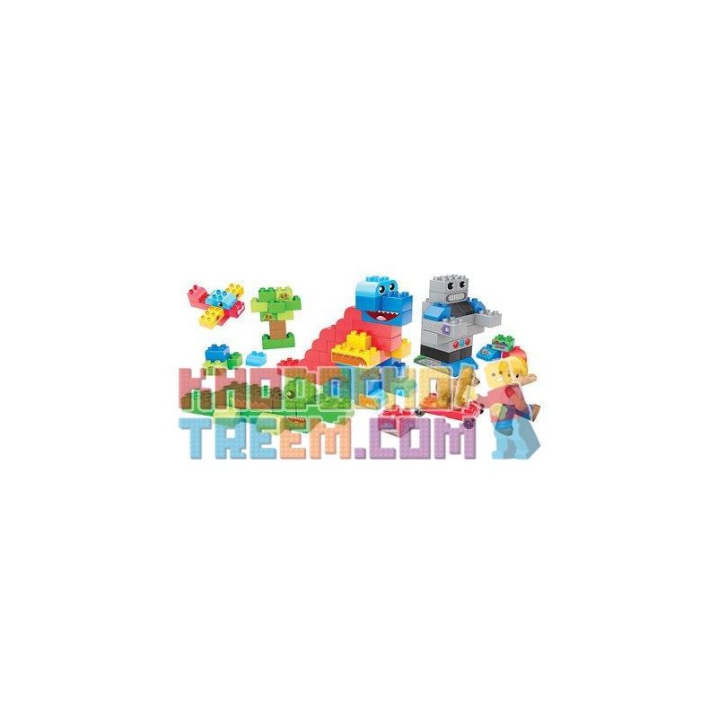  Mega Bloks Mega Bloks CYR23 Junior Builders Build-A-Story , Multi Color Xếp hình Xếp Hình 100 Khối Các Động Vật 100 khối