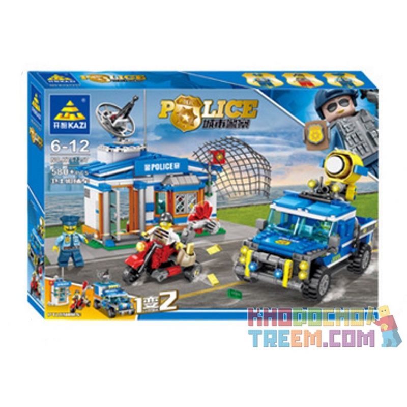 Kazi KY67257 67257 non  CẢNH SÁT THÀNH PHỐ TRUY ĐUỔI bộ đồ chơi xếp lắp ráp ghép mô hình Police 580 khối