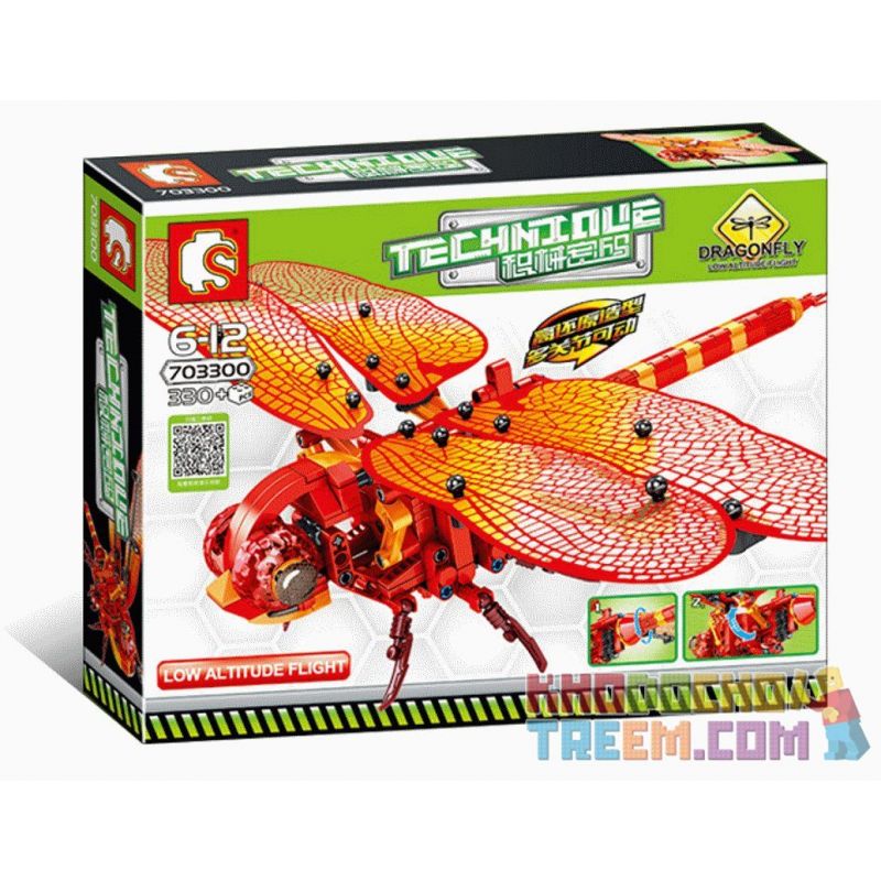SEMBO 703300 non  CHUỒN CHUỒN ỚT bộ đồ chơi xếp lắp ráp ghép mô hình  TECHNIQUE DRAGONFLY Kỹ Thuật Công Nghệ Cao Mô Hình Phương Tiện 330 khối