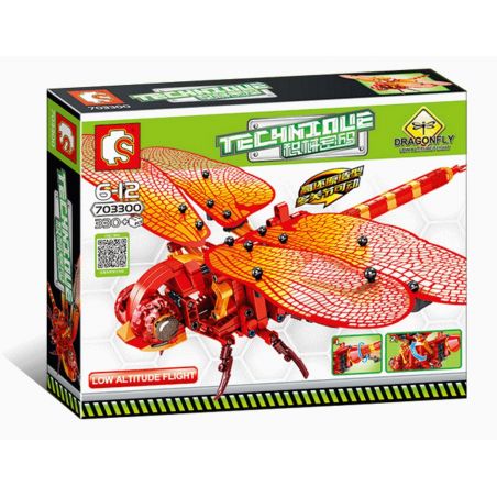 SEMBO 703300 non  CHUỒN CHUỒN ỚT bộ đồ chơi xếp lắp ráp ghép mô hình  TECHNIQUE DRAGONFLY Kỹ Thuật Công Nghệ Cao Mô Hình Phương Tiện 330 khối