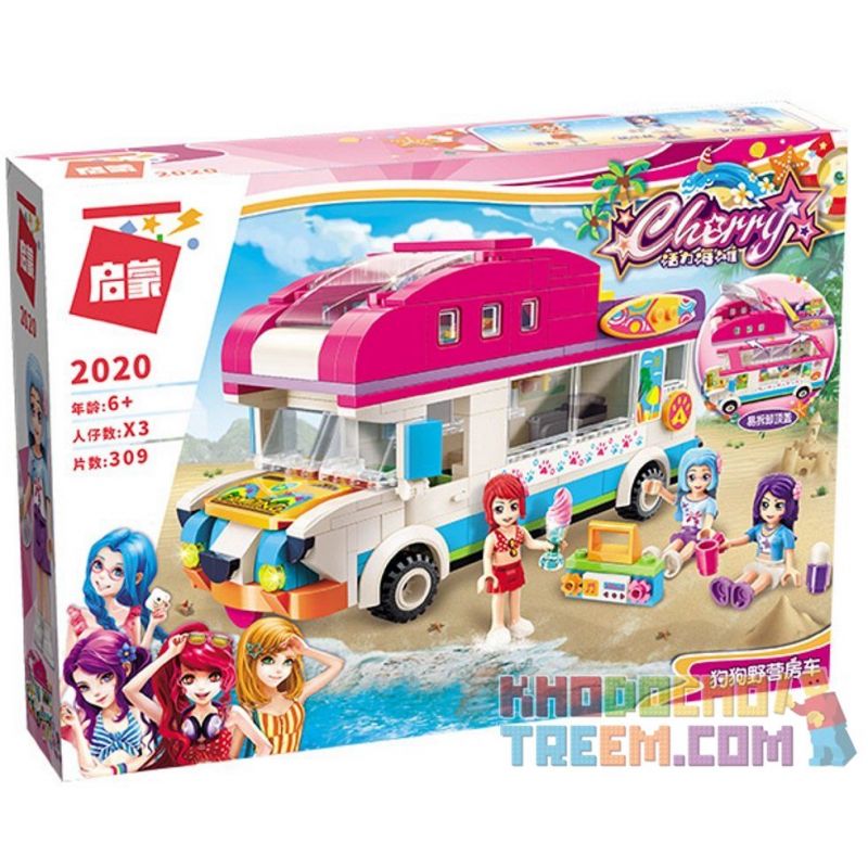 Enlighten 2020 Qman 2020 non  XE Ô TÔ DÃ NGOẠI bộ đồ chơi xếp lắp ráp ghép mô hình  CHERRY Các Bạn Gái 309 khối