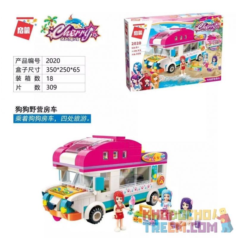 Enlighten 2020 Qman 2020 non  XE Ô TÔ DÃ NGOẠI bộ đồ chơi xếp lắp ráp ghép mô hình  CHERRY Các Bạn Gái 309 khối