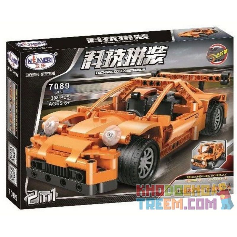 Winner 7089 WOMA C0901 0901 non  XE ĐUA THỂ THAO 2 TRONG 1 bộ đồ chơi xếp lắp ráp ghép mô hình  THE RACING CAR 2 1 Kỹ Thuật Công Nghệ Cao Mô Hình Phương Tiện 308 khối