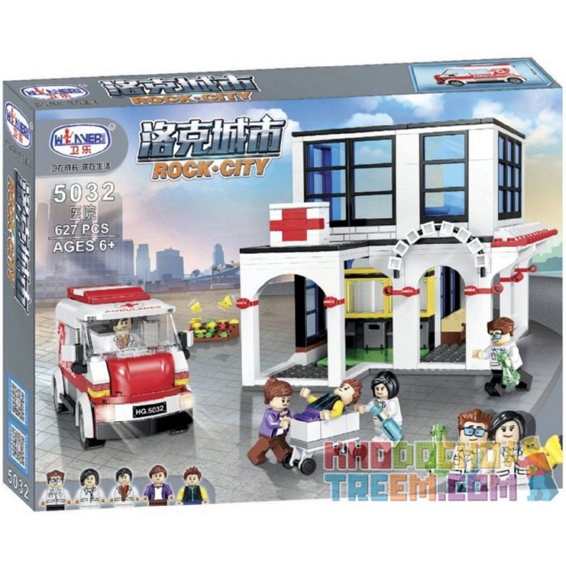 Winner 5032 non  TRẠM CỨU HỎA 2 bộ đồ chơi xếp lắp ráp ghép mô hình Rock City Thành Phố Đá 627 khối