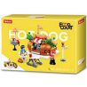 SLUBAN CREATIVE STYLE STREET FOOD M38 non  8 LOẠT MÓN ĂN ĐƯỜNG PHỐ HƯƠNG VỊ SÁNG TẠO bộ đồ chơi xếp lắp ráp ghép mô hình City FOOD COURT Thành Phố 2525 khối