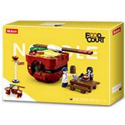 SLUBAN CREATIVE STYLE STREET FOOD M38 non  8 LOẠT MÓN ĂN ĐƯỜNG PHỐ HƯƠNG VỊ SÁNG TẠO bộ đồ chơi xếp lắp ráp ghép mô hình City FOOD COURT Thành Phố 2525 khối