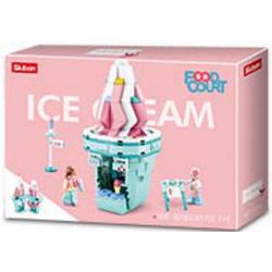 SLUBAN CREATIVE STYLE STREET FOOD M38 non  8 LOẠT MÓN ĂN ĐƯỜNG PHỐ HƯƠNG VỊ SÁNG TẠO bộ đồ chơi xếp lắp ráp ghép mô hình City FOOD COURT Thành Phố 2525 khối