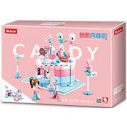 SLUBAN CREATIVE STYLE STREET FOOD M38 non  8 LOẠT MÓN ĂN ĐƯỜNG PHỐ HƯƠNG VỊ SÁNG TẠO bộ đồ chơi xếp lắp ráp ghép mô hình City FOOD COURT Thành Phố 2525 khối