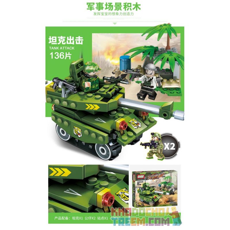 GUDI 8015 8016 8017 8018 non  PHƯƠNG TIỆN QUÂN SỰ bộ đồ chơi xếp lắp ráp ghép mô hình Military Army FIREWIRE Quân Sự Bộ Đội 565 khối